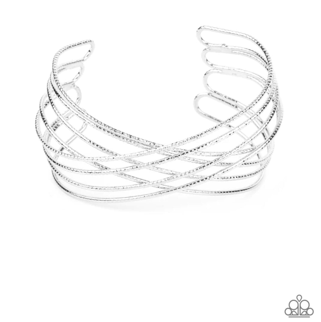 Strike Out Shimmer Silver Bracelet