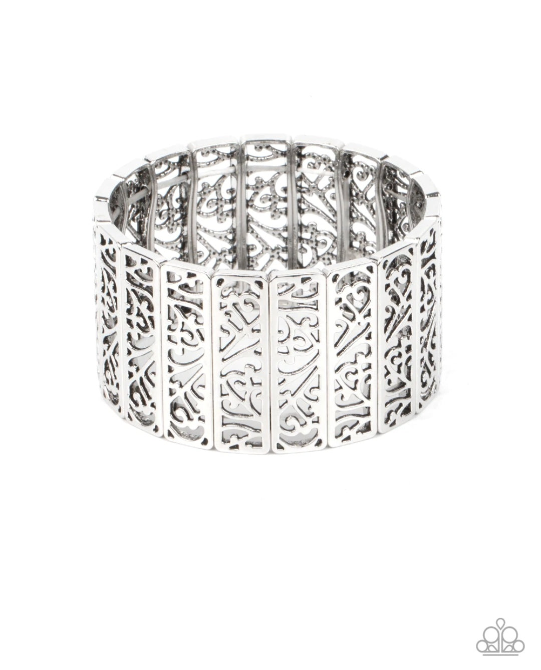 Ornate Orchards Silver Bracelet