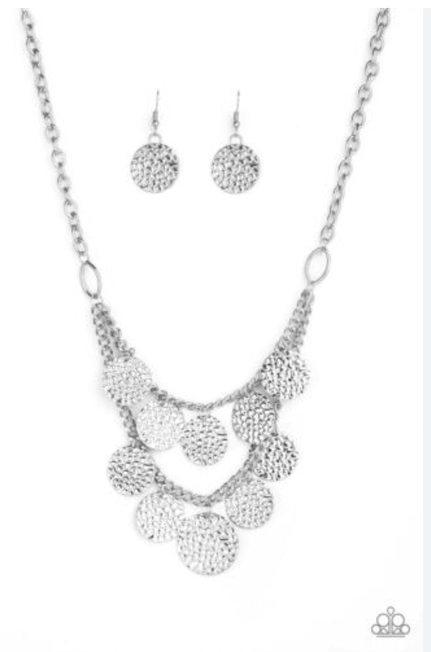 Silver Disc Necklace