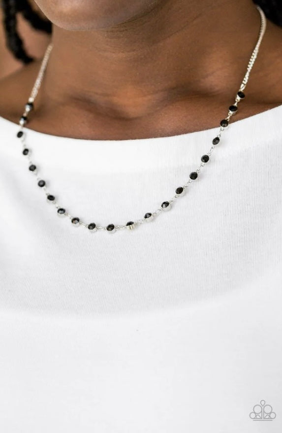 Party Like A Princess Black Necklace