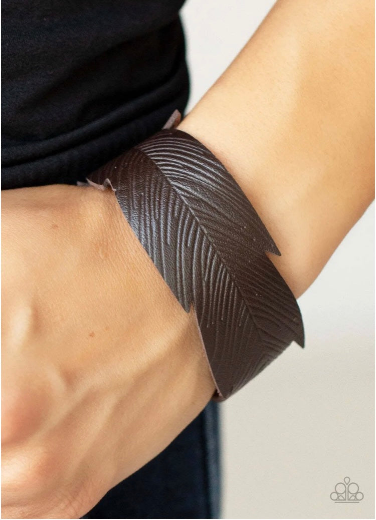Feather Wrap Snap Unisex Bracelet