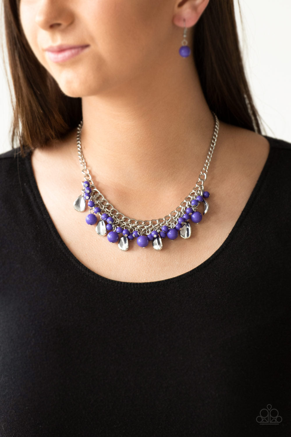 Summer Showdown Purple Necklace