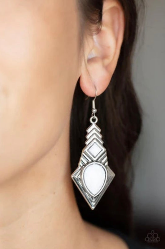 Stylishly Sonoran White Earrings