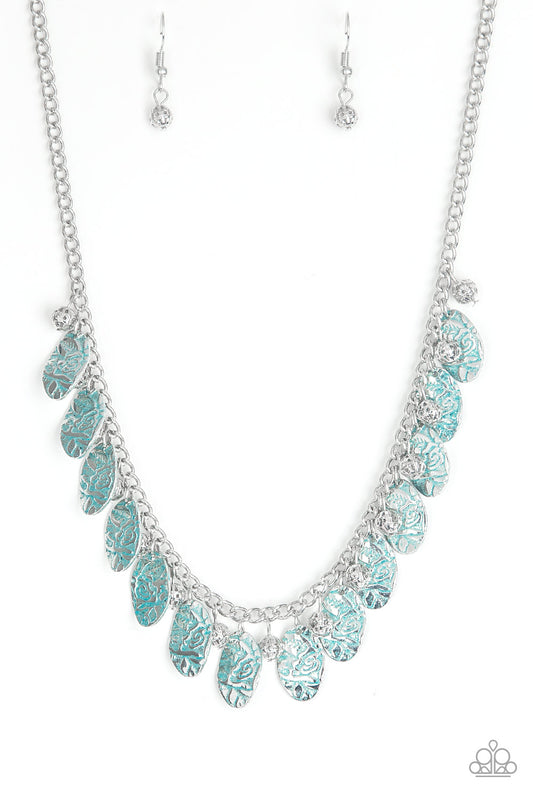 Vintage Gardens Blue Necklace