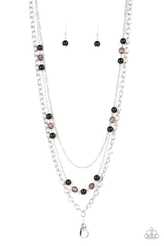 Gleam Work Black Necklace