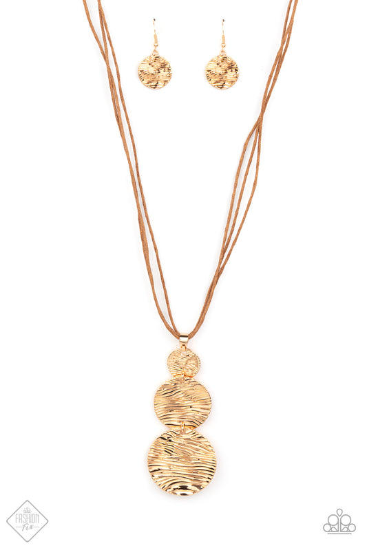 Circulating Shimmer Gold Necklace