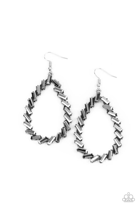 Striking Resplendence Silver Earrings