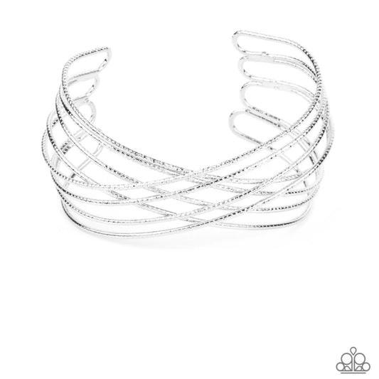 Strike Out Shimmer Silver Bracelet