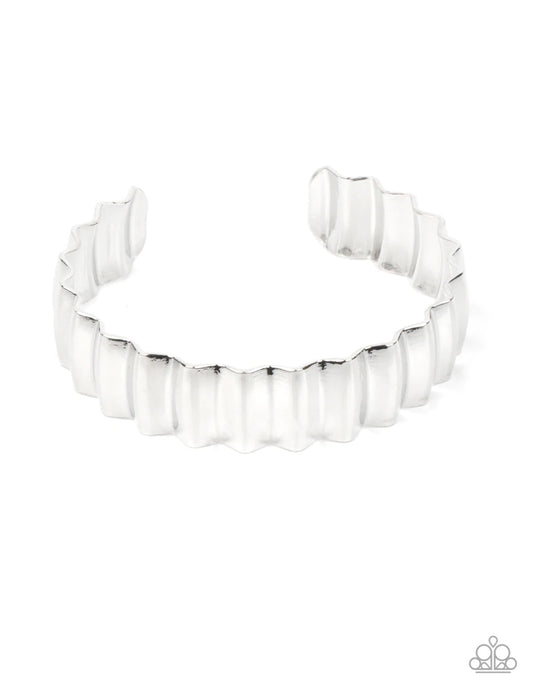 Across The Heir Waves Silver Bracelet