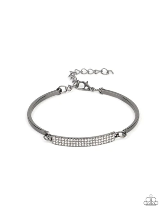 Showy Sparkle Black Bracelet