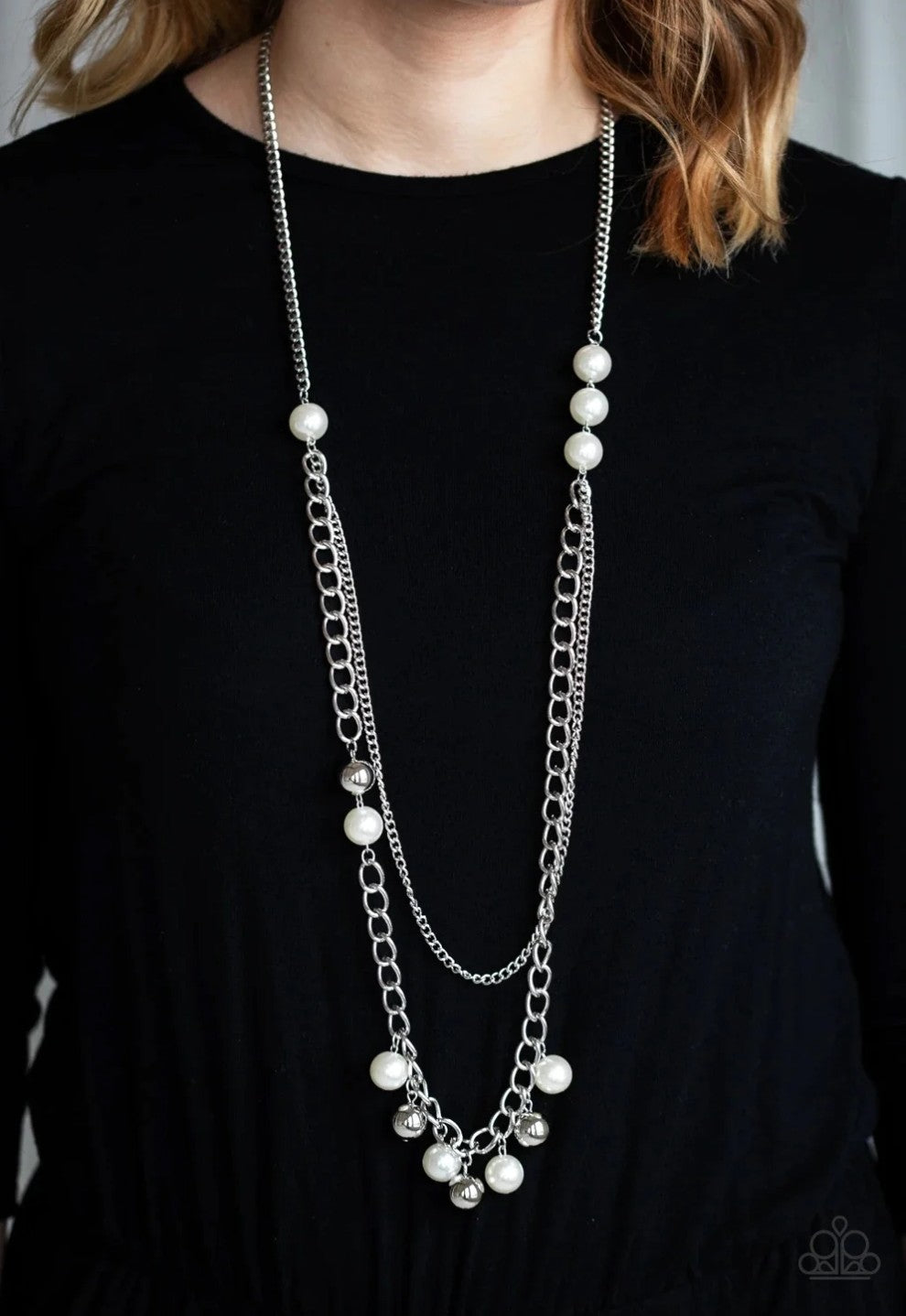 Modern Musical White Necklace