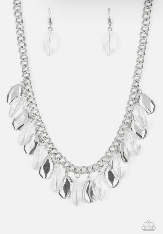 Fringe Fabulous White Necklace