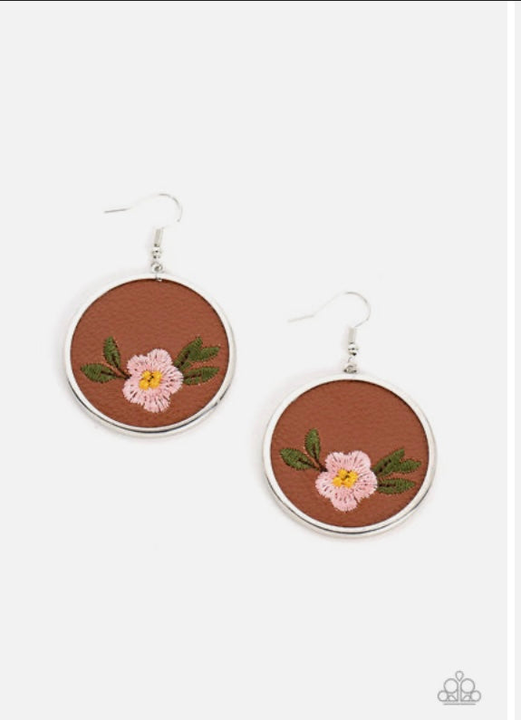 Prairie Patchwork Pink Earrings