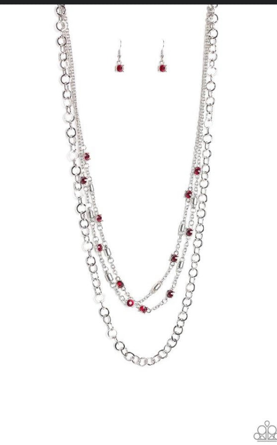 Metro Mixer Red Necklace