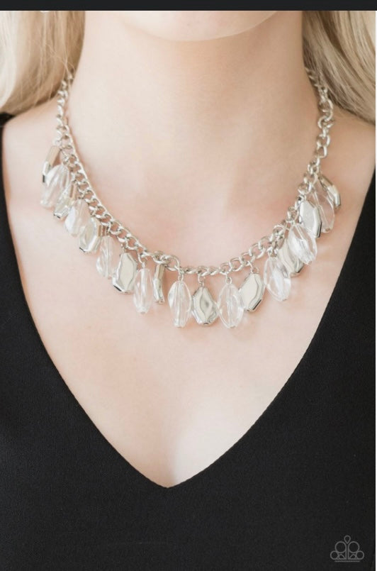 Fringe Fabulous White Necklace