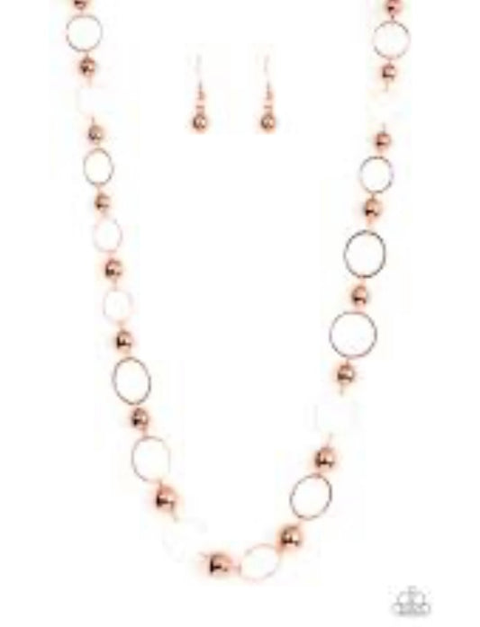 Metro Milestone Copper Necklace