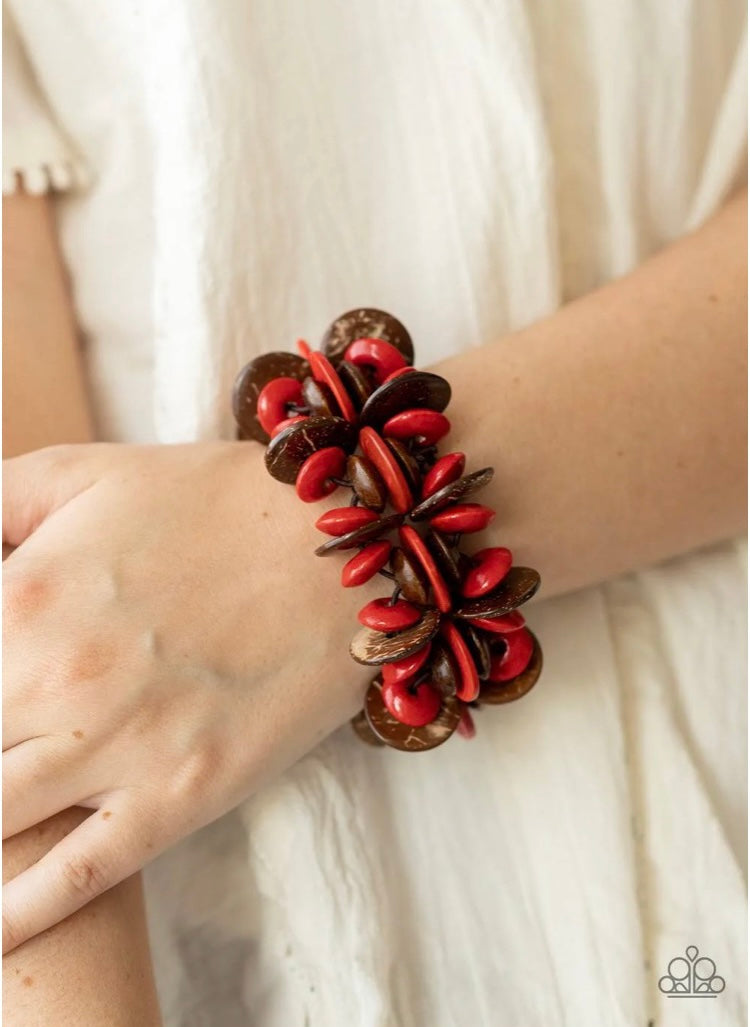 Caribbean Canopy Red Bracelet