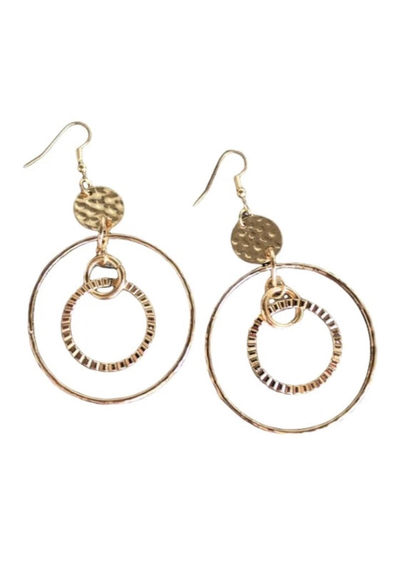 Mechanical Mecca Gold Earrings