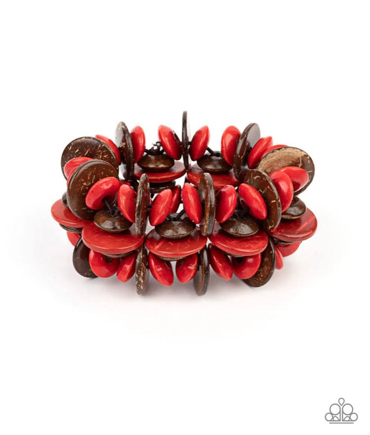 Caribbean Canopy Red Bracelet