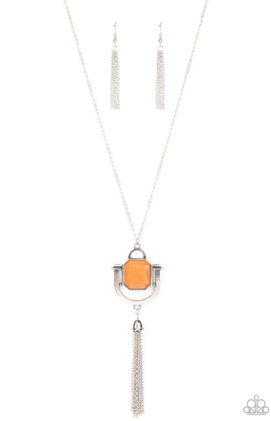 Funky Fringe Brown Necklace