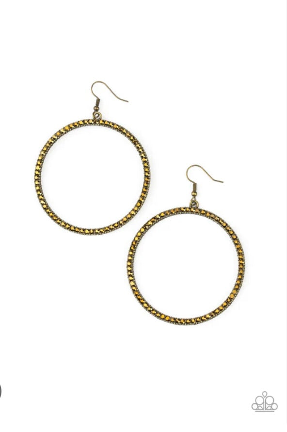 Basically Beaded Brass Earrings