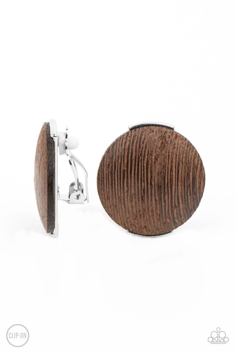 Woodwork it Brown Earrings