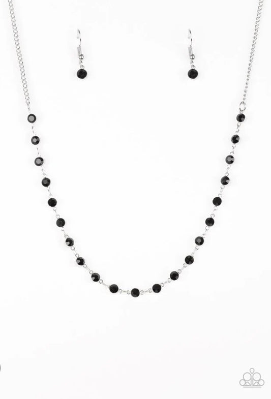 Party Like A Princess Black Necklace