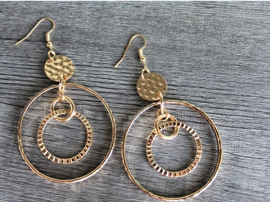 Mechanical Mecca Gold Earrings