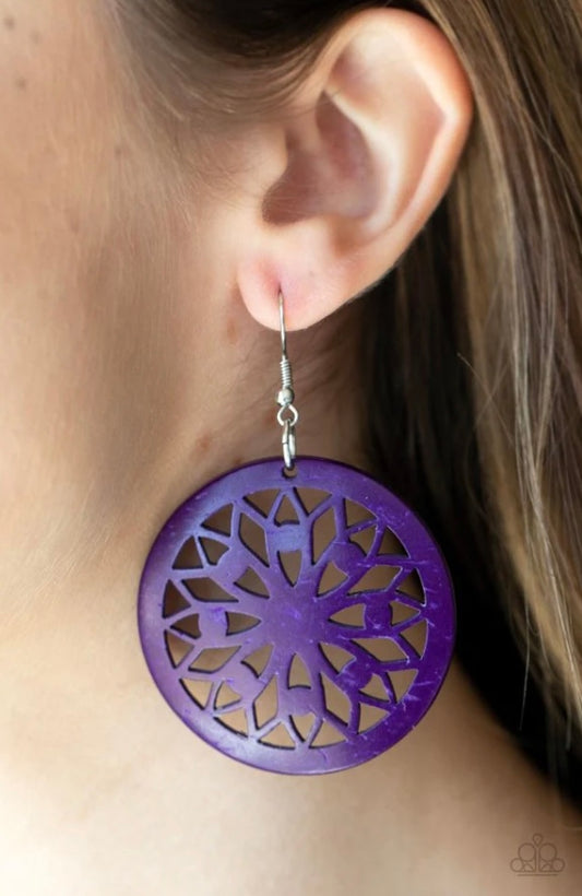 Ocean Canopy Purple Earrings