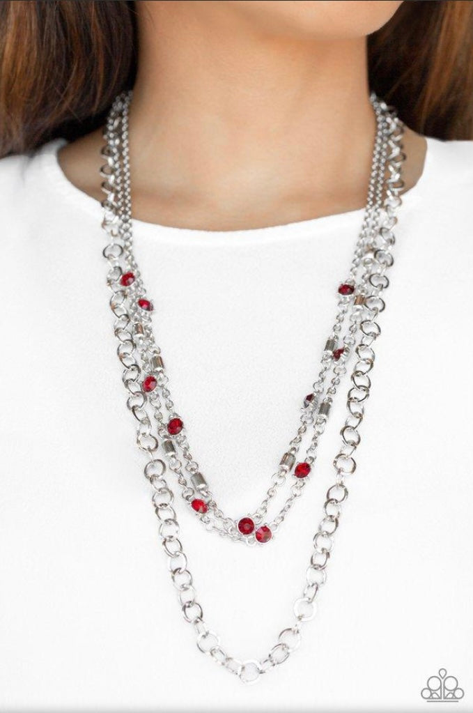 Metro Mixer Red Necklace