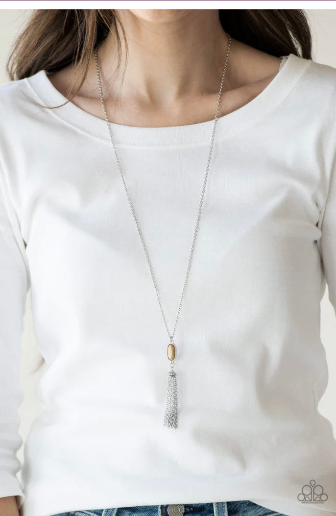 Tassel Tease Brown Necklace