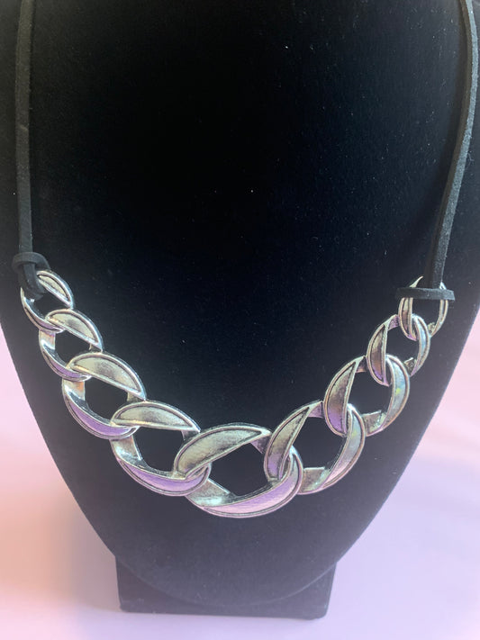 Large Silver Chain Necklace