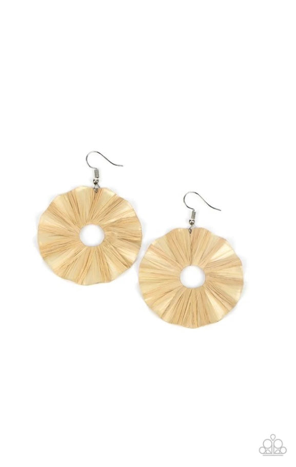 Fan the Breeze Brown Earrings